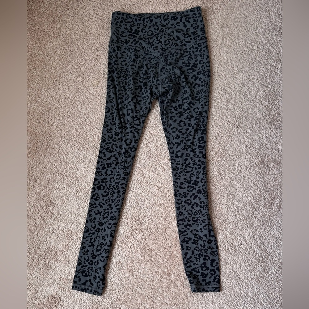 Athleta Black Leopard Print Elation Leggings